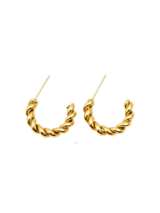 Edelstahl Ohrringe Ringe Lino gold