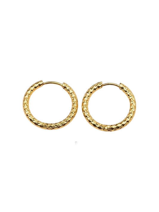 Edelstahl Ohrringe Ringe Adriana gold