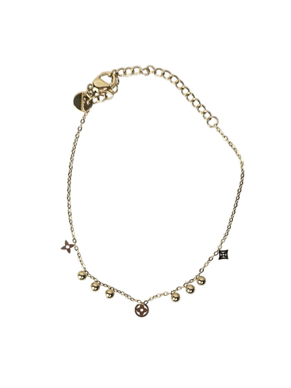 Edelstahlarmband Multi Blossom gold