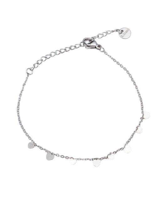Edelstahlarmband Multi Herzen silber