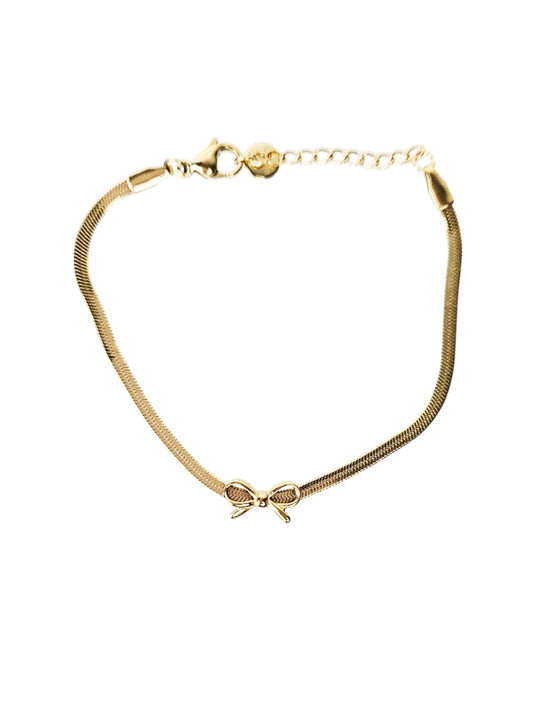 Edelstahlarmband Schleife Gold