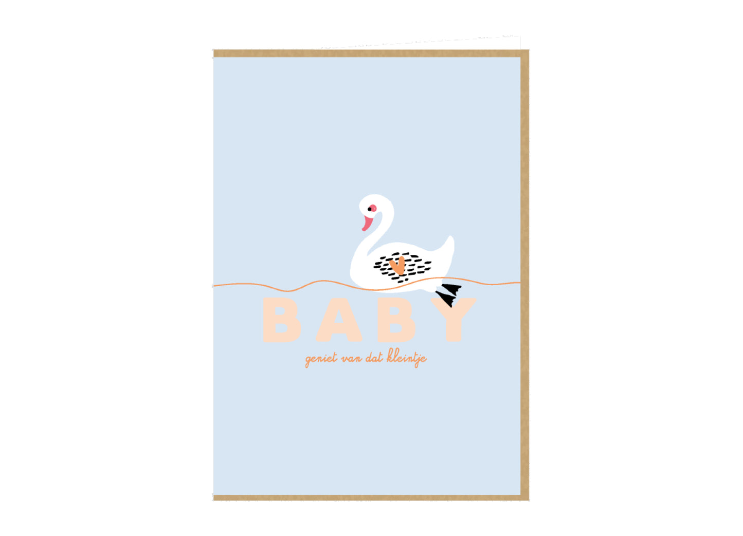 Grußkarte – Babyblau