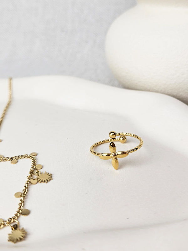 Edelstahlring Madeline gold