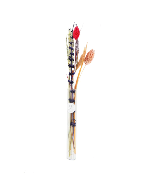 Just4You Glasröhrchen – bunte Trockenblumen