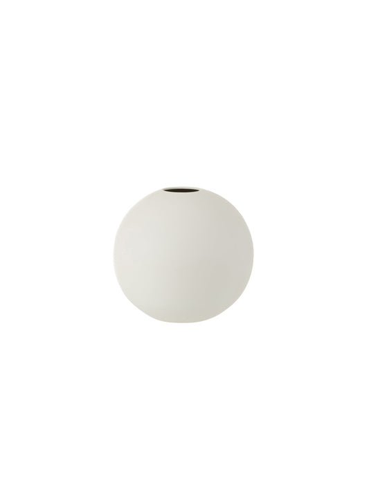 J-Line Kugelvase Mattweiß Small | ceramic
