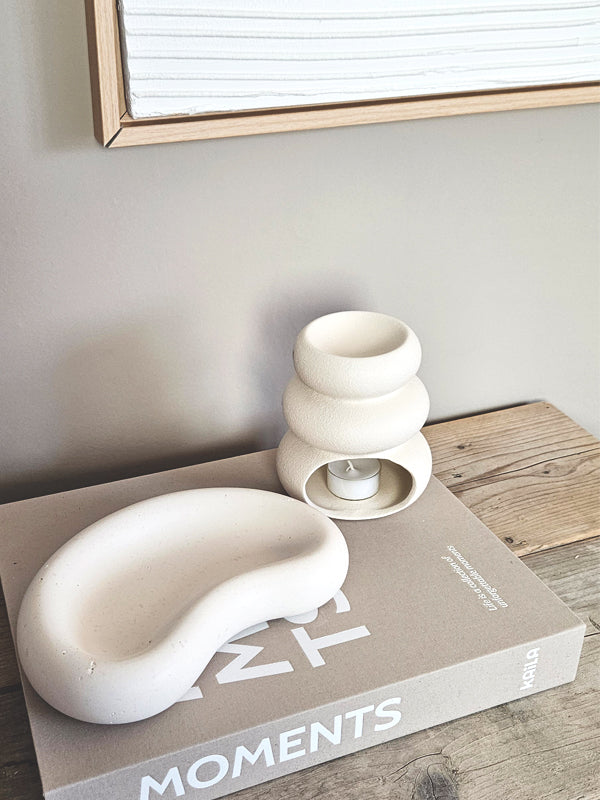 Keramik Duftlampe Off-White Organic