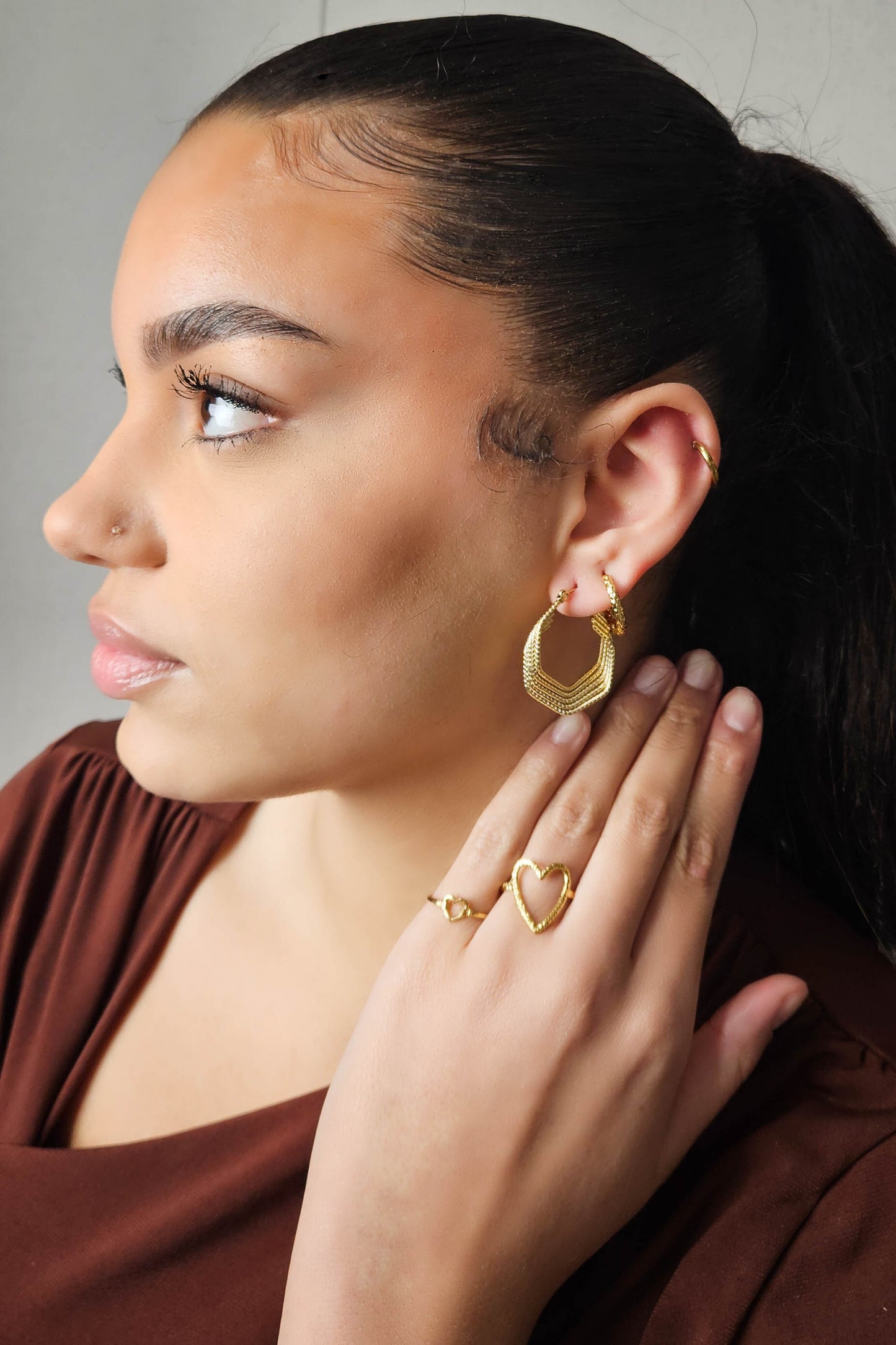 Edelstahl Ohrringe Via Gold