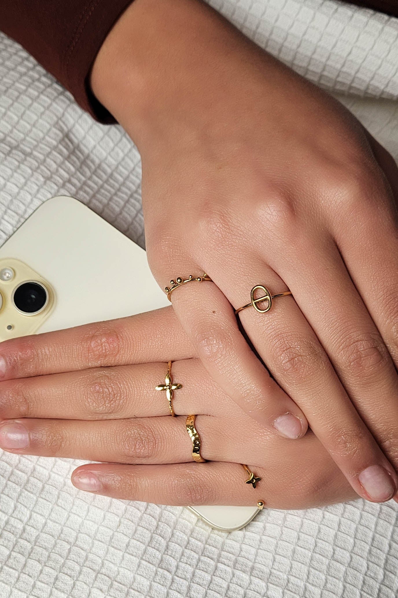 Edelstahlring Madeline gold