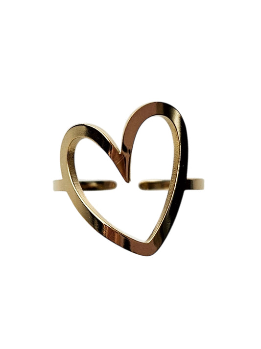 Edelstahlring Love gold