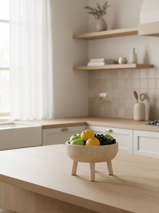 J-Line Schale auf Tripod – | paulownia wood