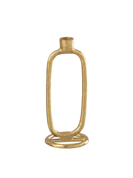 J‑Line Kerzenhalter Oval – Gold | Aluminium & Edelstahl