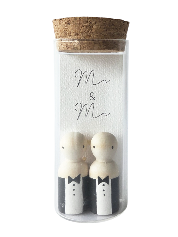 Just4You - Hochzeits-Peg Dolls im Glas