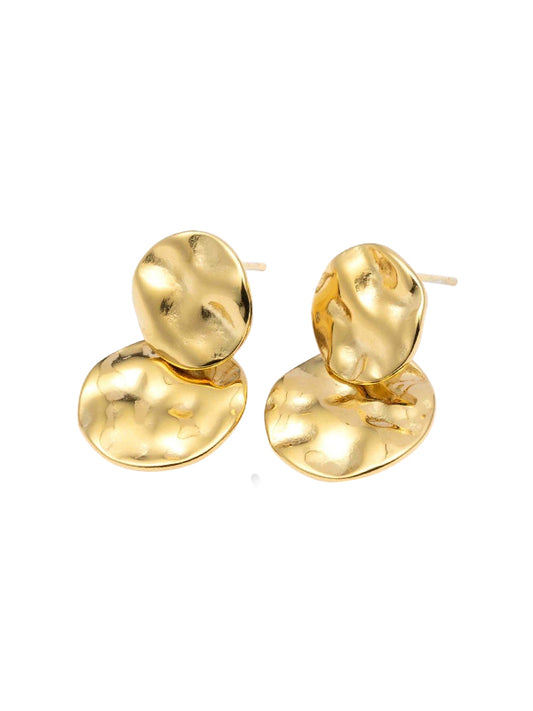 Edelstahl Ohrringe Luna gold