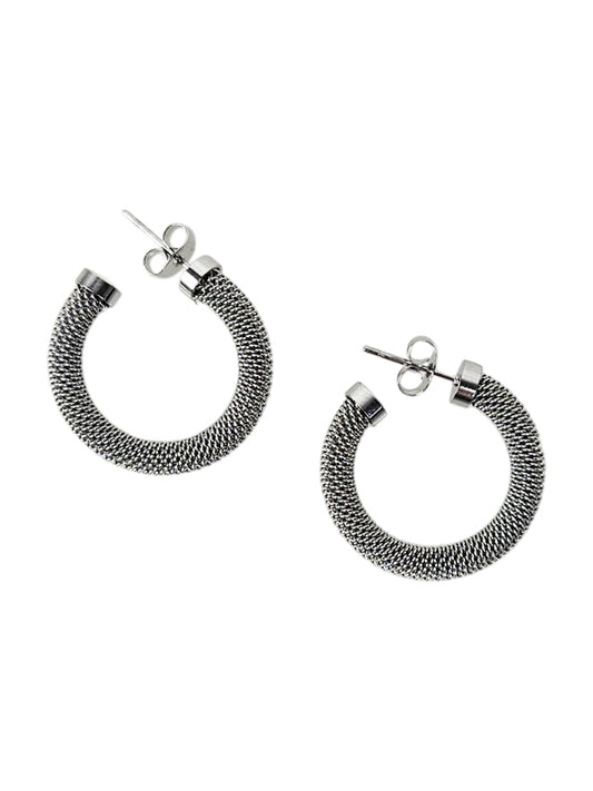 Edelstahl Ohrringe Chain silber