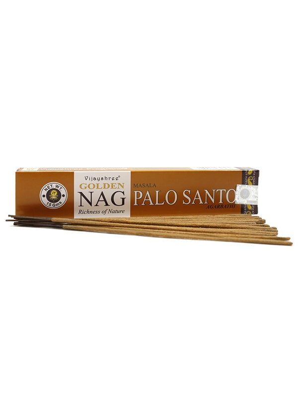 Golden Nag Palo Santo Räucherstäbchen – Handgerollt in Indien