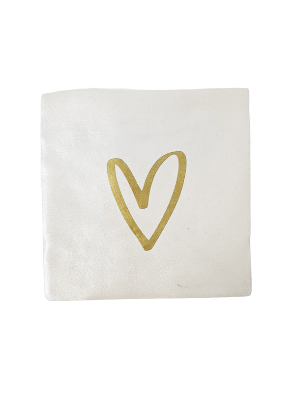Fliese – Herz – Weiß | Keramik 10x10 cm