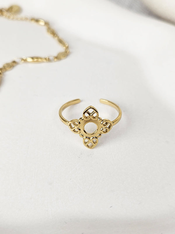 Edelstahlring Reina gold