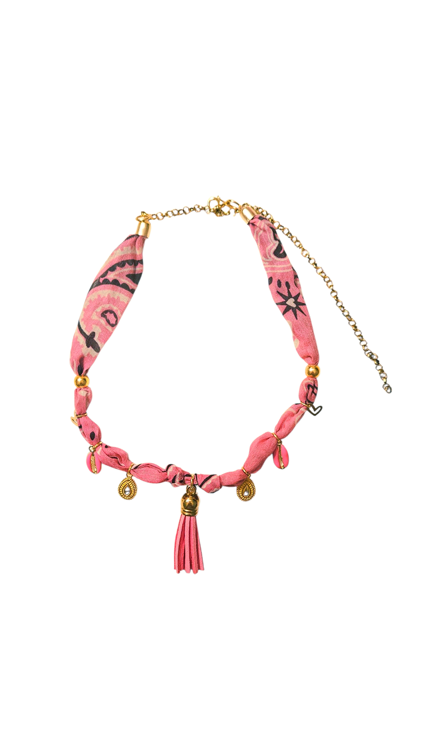 Bandana Charm Halskette rosa