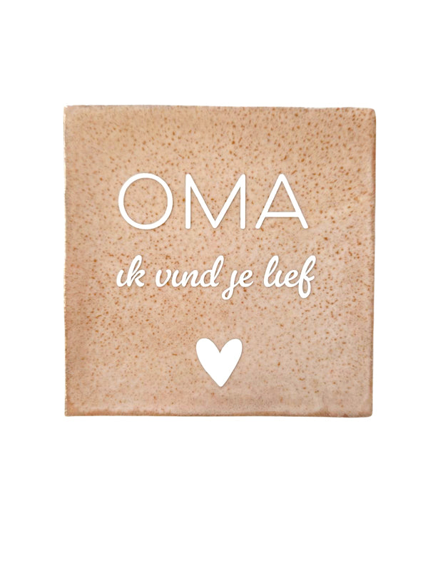 Fliese - Muttertag Oma ich hab dich lieb