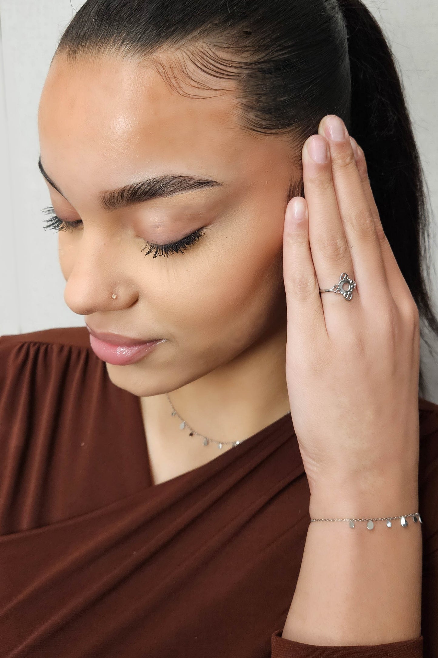 Edelstahlring Reina silber