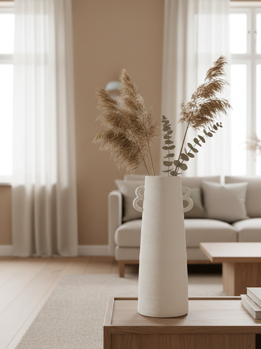 J-Line Vase Kegel Weiß