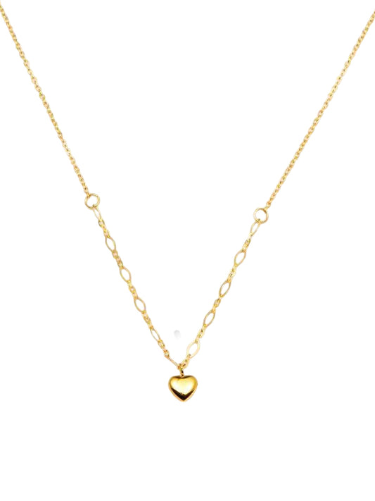 Edelstahlkette Chained Heart gold