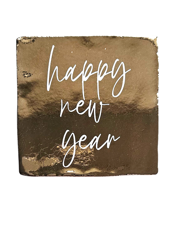 Fliese Happy New Year – Gold