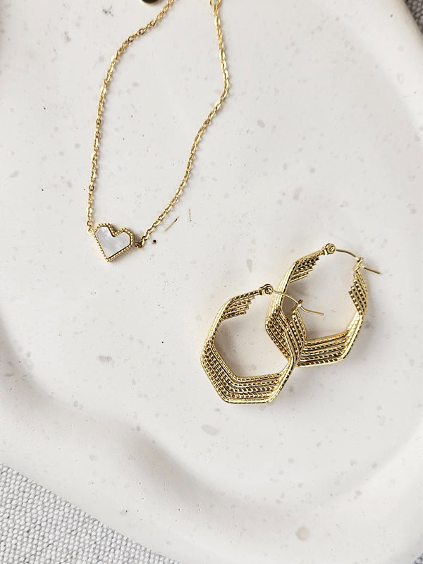 Edelstahlarmband Charming Herz gold