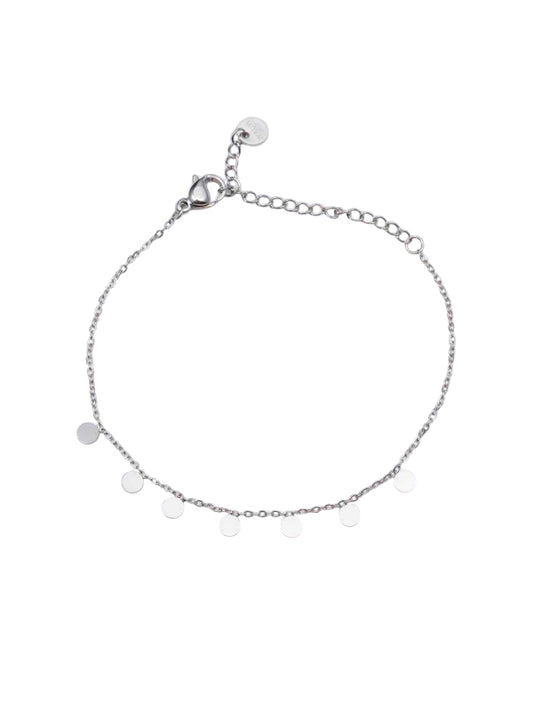 Edelstahlarmband Multi Münzen silber