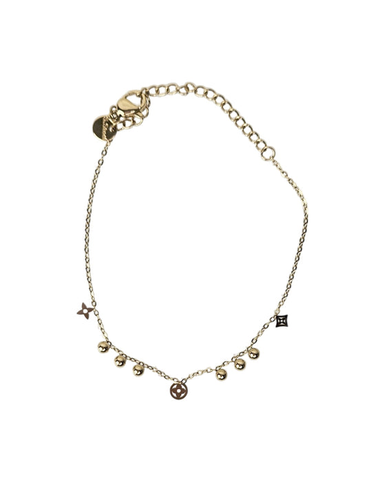 Edelstahlarmband "Multi Blossom" gold