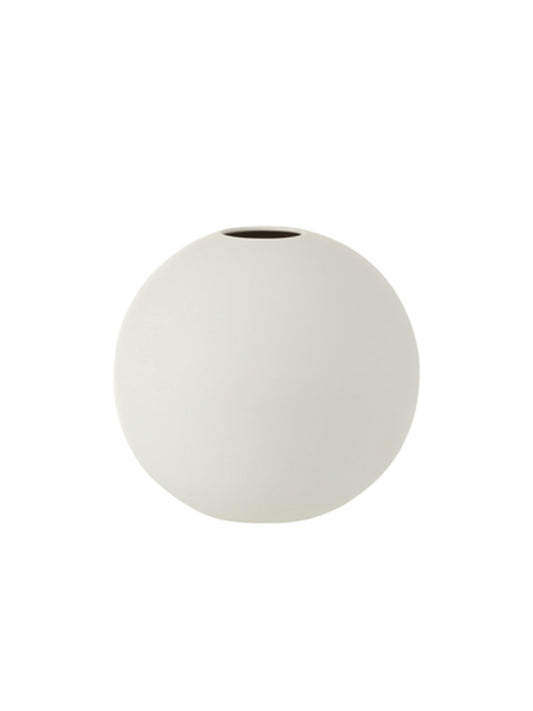 J-Line Vase Ball - Keramik - mattweiß - mittel 17 cm