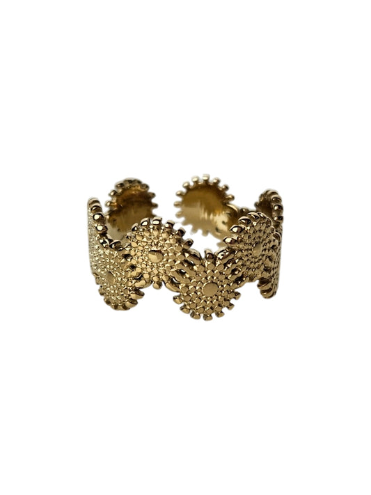 Edelstahlring Cleo gold 