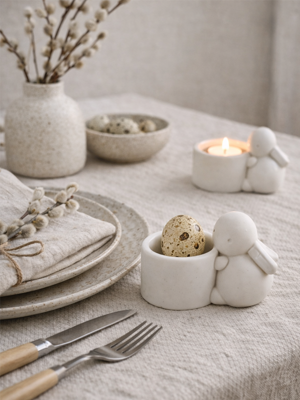 Ostern | Teelichthalter / Eierbecher Häschen