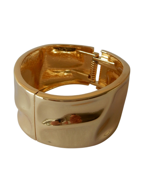 Edelstahl Statement Armband Emilia Gold – Breites Armband