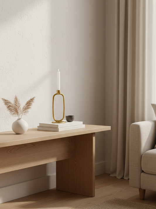 J-Line Kerzenständer Oval | matte gold