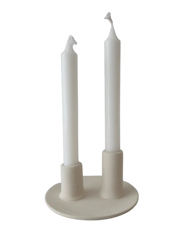 Kerzenständer Aliya | Beige Keramik