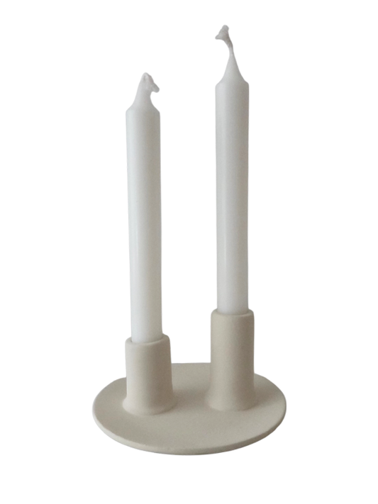 Kerzenständer Aliya | Beige Keramik