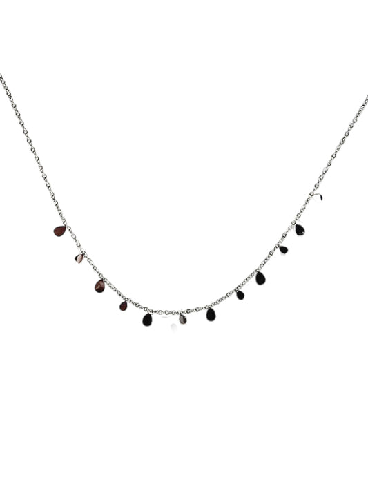 Edelstahlkette Multi Drops Silber