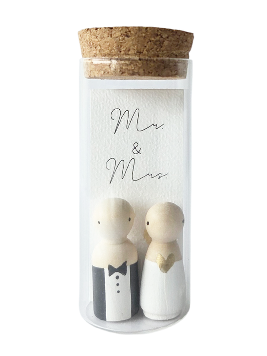 Just4You - Hochzeits-Peg Dolls im Glas