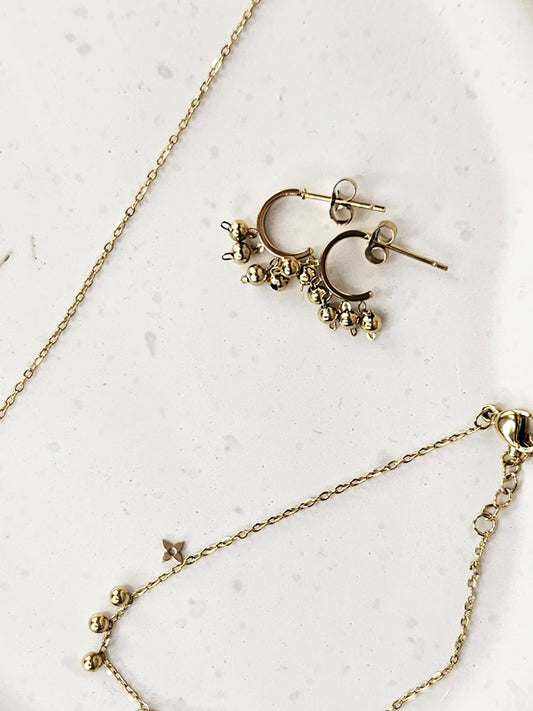 Edelstahl Ohrringe Ringe Baile gold