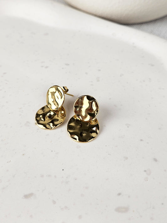 Edelstahl Ohrringe Luna gold