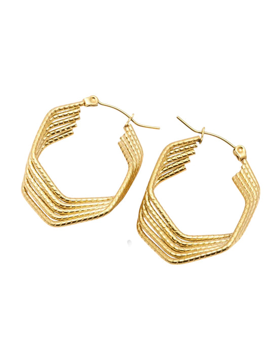 Edelstahl Ohrringe Via Gold