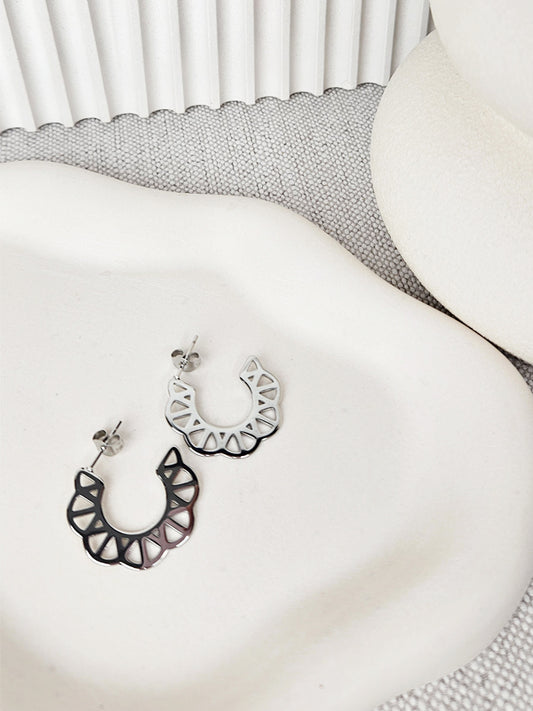 Edelstahl Ohrringe Cinta silber