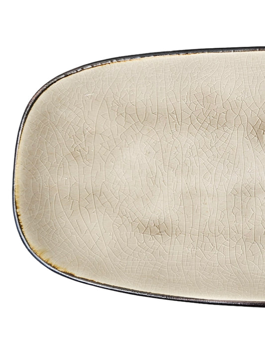 Ovale Schale Terre | Taupe Crackle
