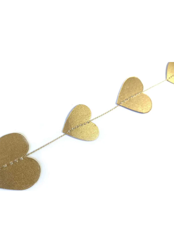 Goldene Herzgirlande