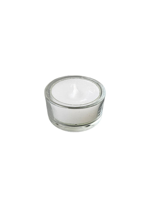 Just4You Teelichthalter aus Glas mit Kerze