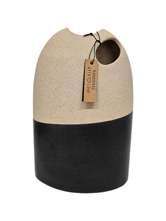 J-Line Vase High - Keramik - beige/schwarz L
